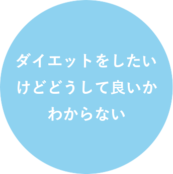 ダイエットをしたいけど、やり方がわからない…